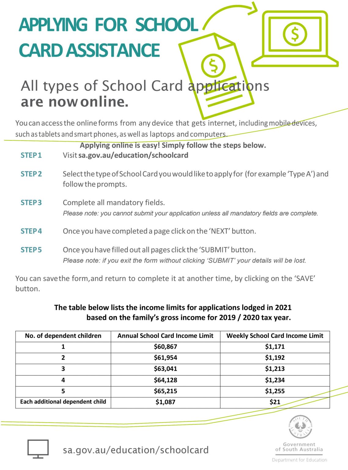 Applying for School Card Assistance Port Lincoln High School